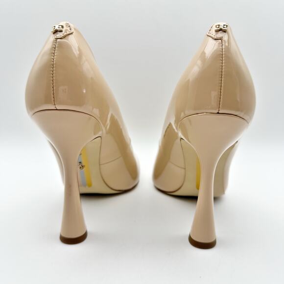 Sam Edelman Womens Antonia Pumps US 7.5 M EU 37.5 Beige Patent Leather NIB - Picture 10 of 13